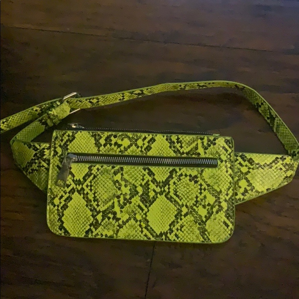 Lime green fanny pack